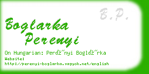 boglarka perenyi business card